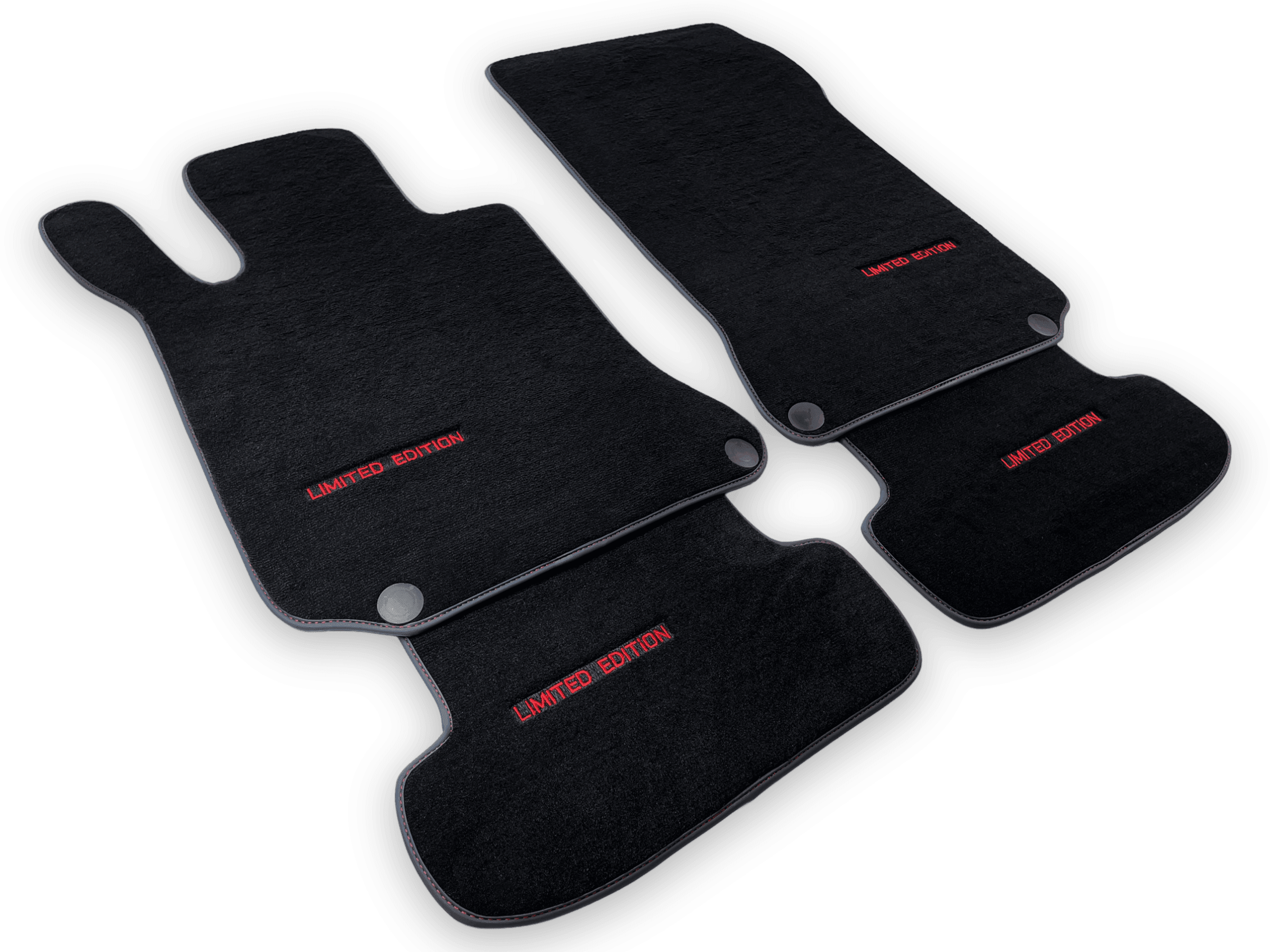 Black Floor Mats For Mercedes Benz C-Class C205 Coupe Facelift (2018-2023) | Limited Edition - AutoWin