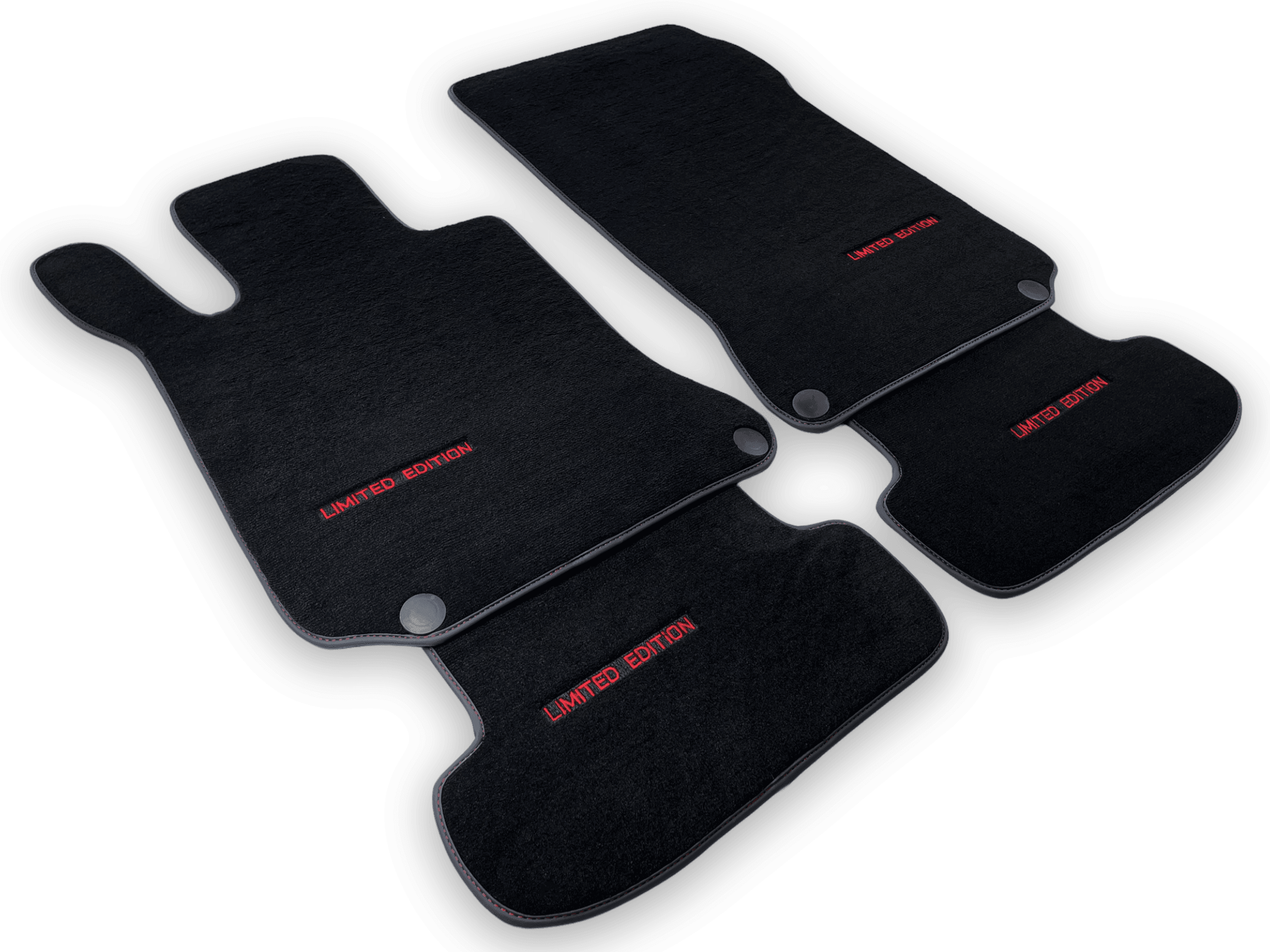 Black Floor Mats For Mercedes Benz C-Class C205 Coupe Facelift (2018-2023) | Limited Edition - AutoWin