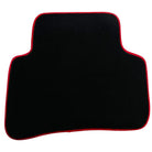 Black Floor Mats For Mercedes-Benz C Class W202 (1993-2000) ER56 Design | Red Trim - AutoWin