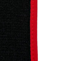 Black Floor Mats For Mercedes-Benz C Class W204 Coupe 2012-2015 ER56 Design with Red Trim - AutoWin