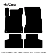 Black Floor Mats For Mercedes Benz CLA-Class X118 Shooting Brake (2020-2023) Hybrid| Limited Edition - AutoWin