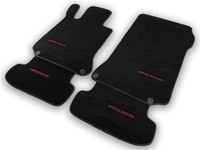 Black Floor Mats For Mercedes Benz CLK-Class A208 Convertible (1998-2003) | Limited Edition - AutoWin