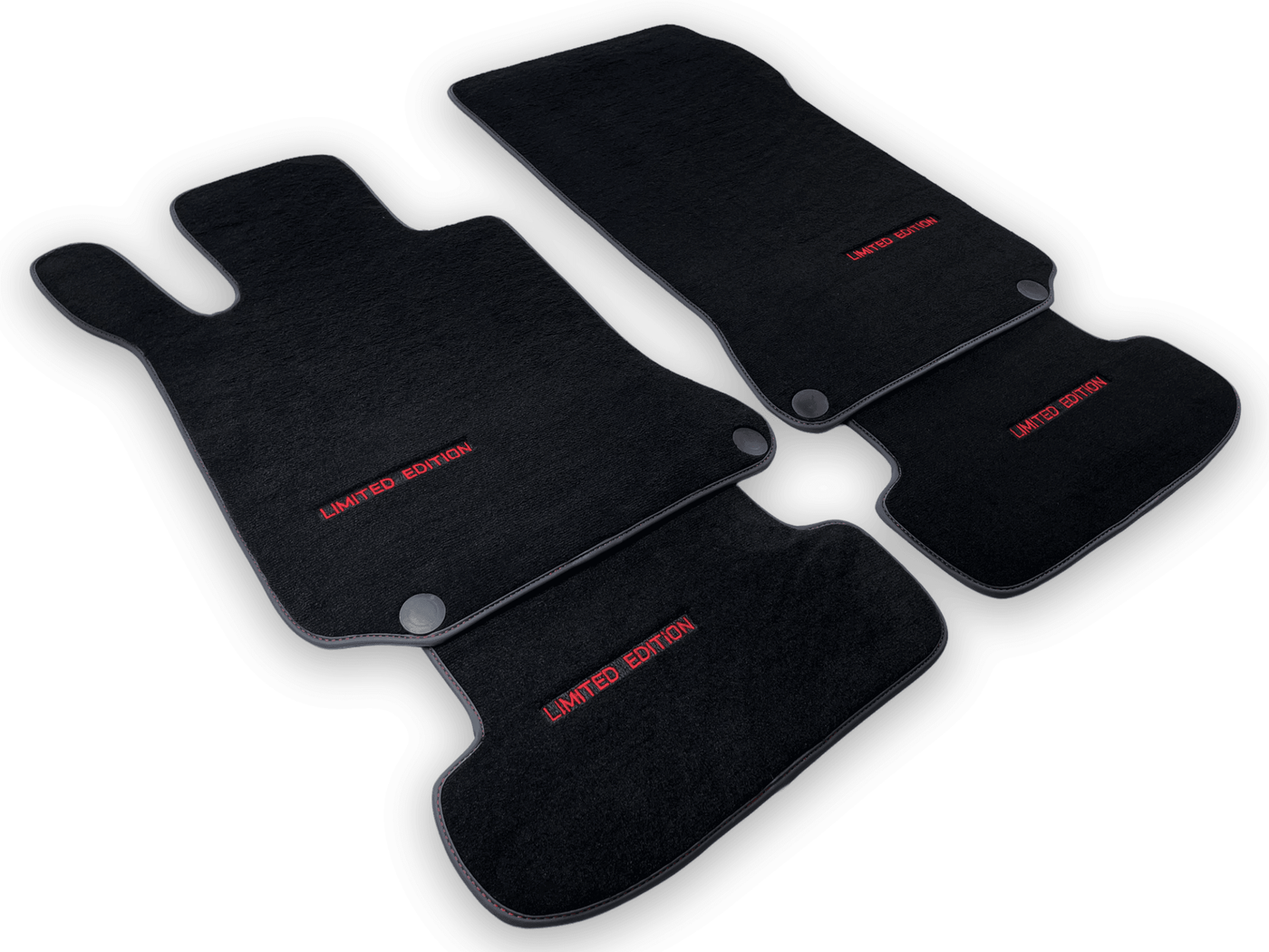 Black Floor Mats For Mercedes Benz CLK-Class C209 Coupe (2002-2009) | Limited Edition - AutoWin