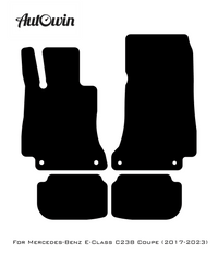 Black Floor Mats For Mercedes Benz E-Class C238 Coupe (2017-2023) | Limited Edition - AutoWin
