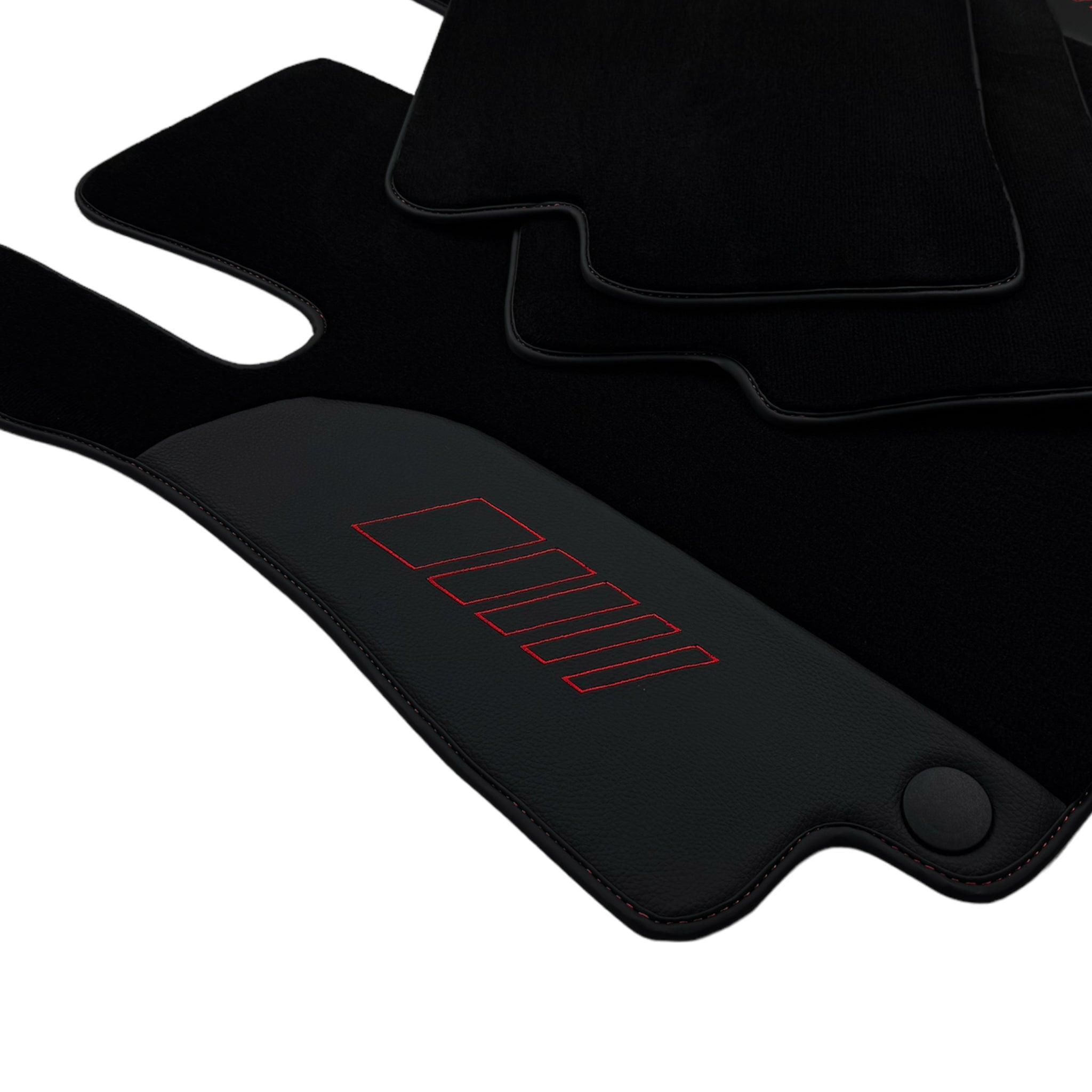 Black Floor Mats For Mercedes Benz E-Class W213 Sedan (2016-2020) Hybrid | AutoWin Edition - AutoWin