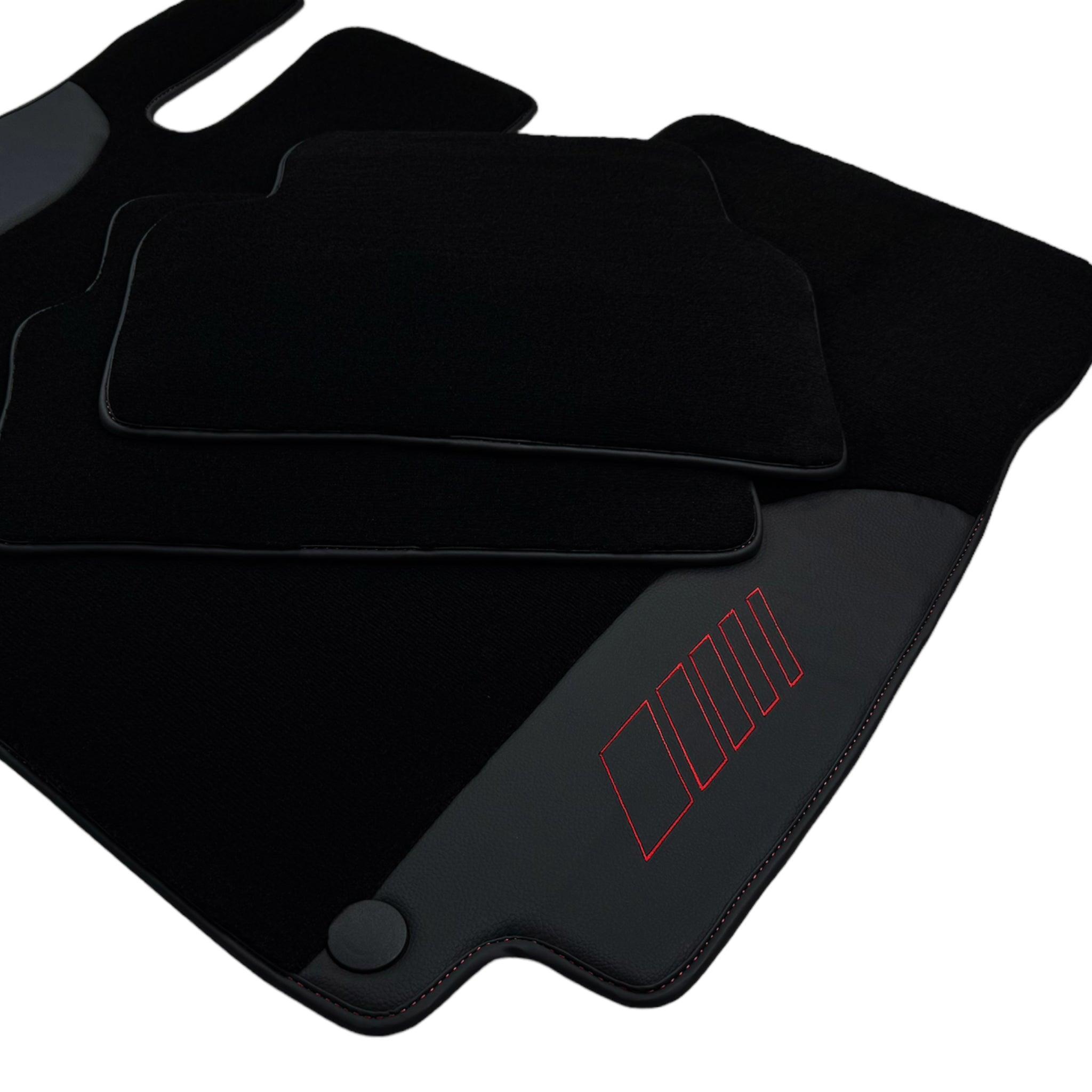 Black Floor Mats For Mercedes Benz E-Class W213 Sedan (2016-2020) Hybrid | AutoWin Edition - AutoWin