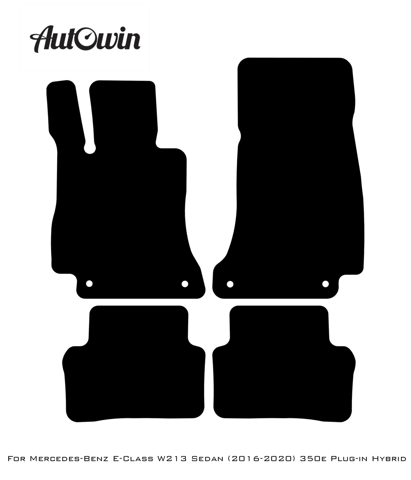 Black Floor Mats For Mercedes Benz E-Class W213 Sedan (2016-2020) Hybrid | Limited Edition - AutoWin