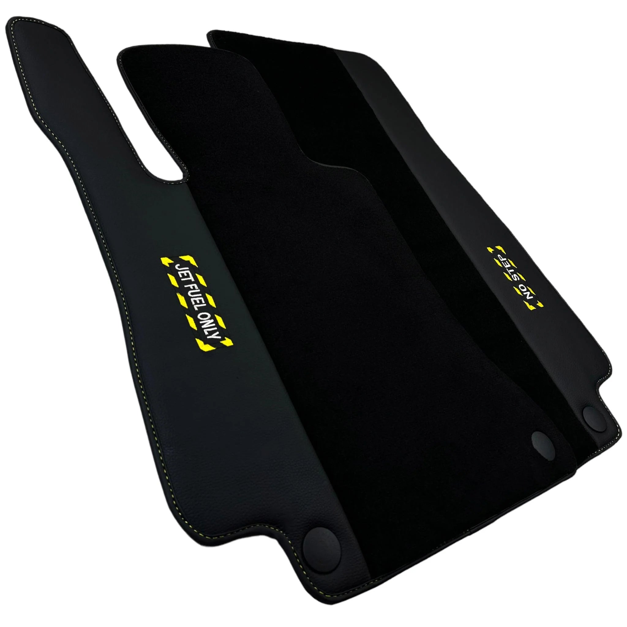 Black Floor Mats For Mercedes Benz GLS-Class X167 Maybach (2020-2023) | Fighter Jet Edition