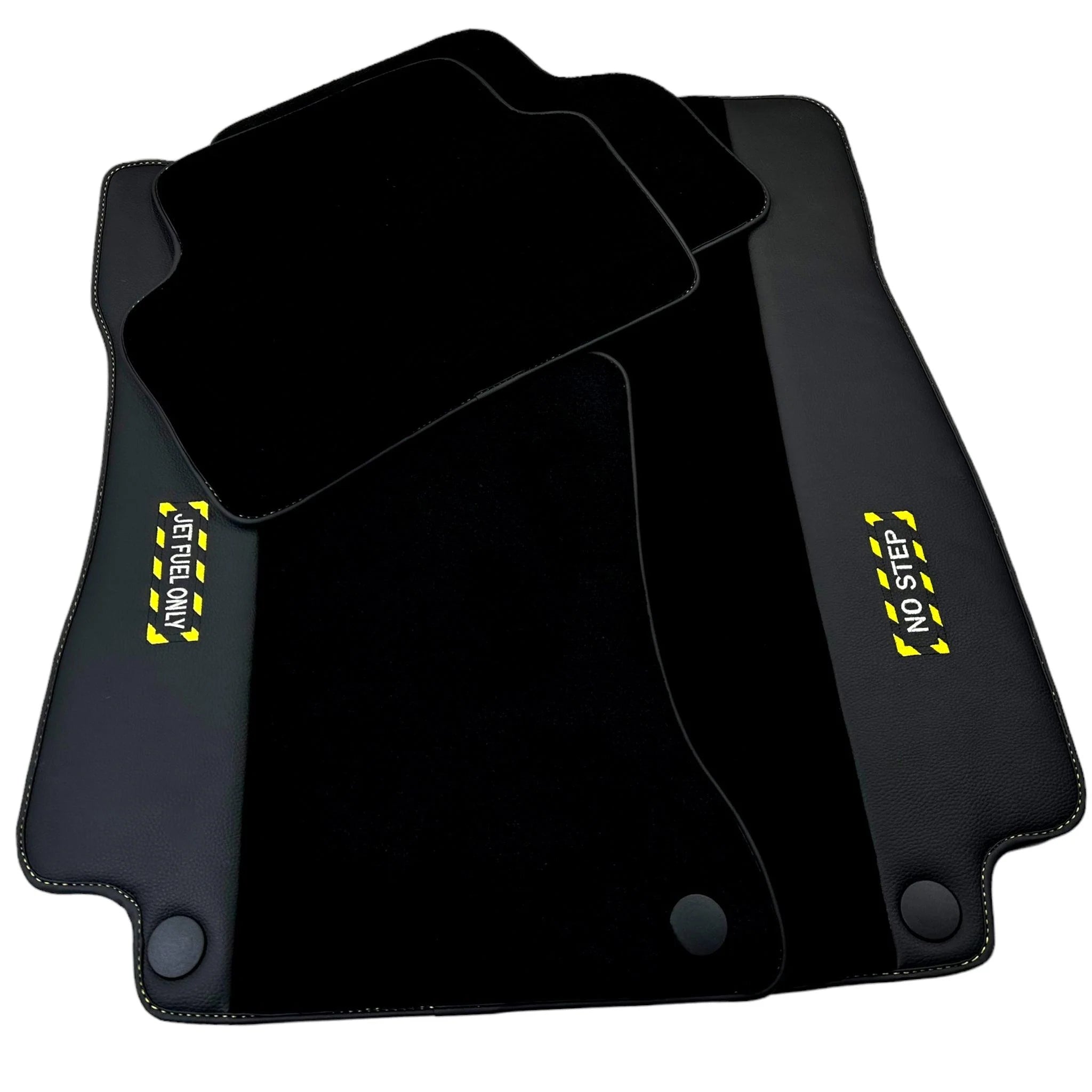 Black Floor Mats For Mercedes Benz GLS-Class X167 Maybach (2020-2023) | Fighter Jet Edition