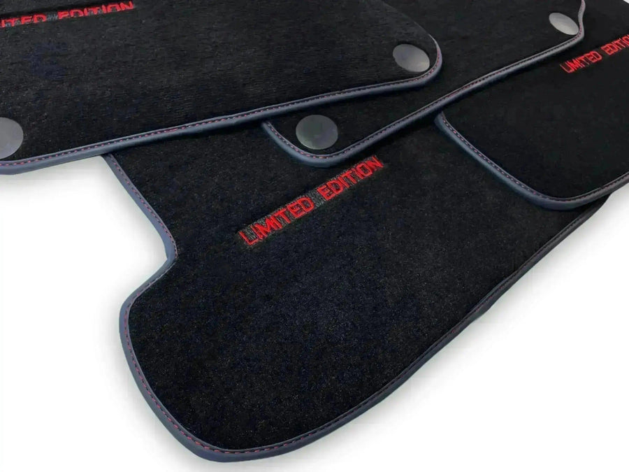 Black Floor Mats For Mercedes Benz GLS-Class X166 (2016-2019) | Limited Edition - AutoWin
