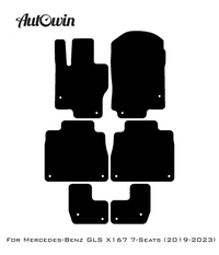 Black Floor Mats For Mercedes Benz GLS-Class X167 (2019-2023) | Limited Edition - AutoWin