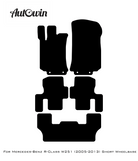 Black Floor Mats For Mercedes Benz R-Class W251 (2005-2013) Short Wheelbase | Limited Edition - AutoWin