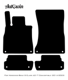 Black Floor Mats For Mercedes Benz S-Class A217 Convertible (2014-2023) | Limited Edition - AutoWin