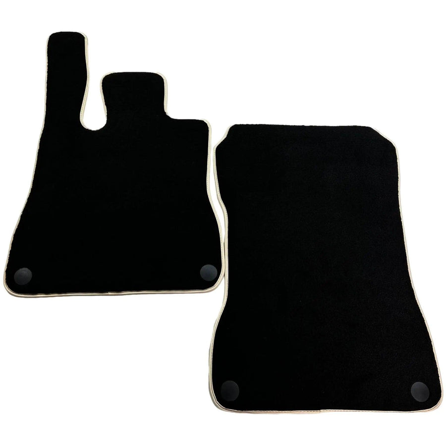 Black Floor Mats For Mercedes-Benz SLC-Class R172 (2016-2023) Beige Trim - AutoWin