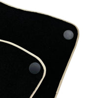 Black Floor Mats For Mercedes-Benz SLK-Class R170 (1996-1998) Beige Trim - AutoWin