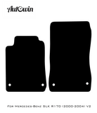 Black Floor Mats For Mercedes-Benz SLK-Class R170 (2000-2004) Beige Trim - AutoWin