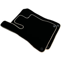 Black Floor Mats For Mercedes-Benz SLK-Class R170 (2000-2004) Beige Trim - AutoWin