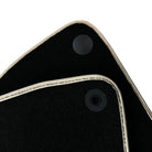 Black Floor Mats For Mercedes-Benz SLK-Class R170 (2000-2004) Beige Trim - AutoWin