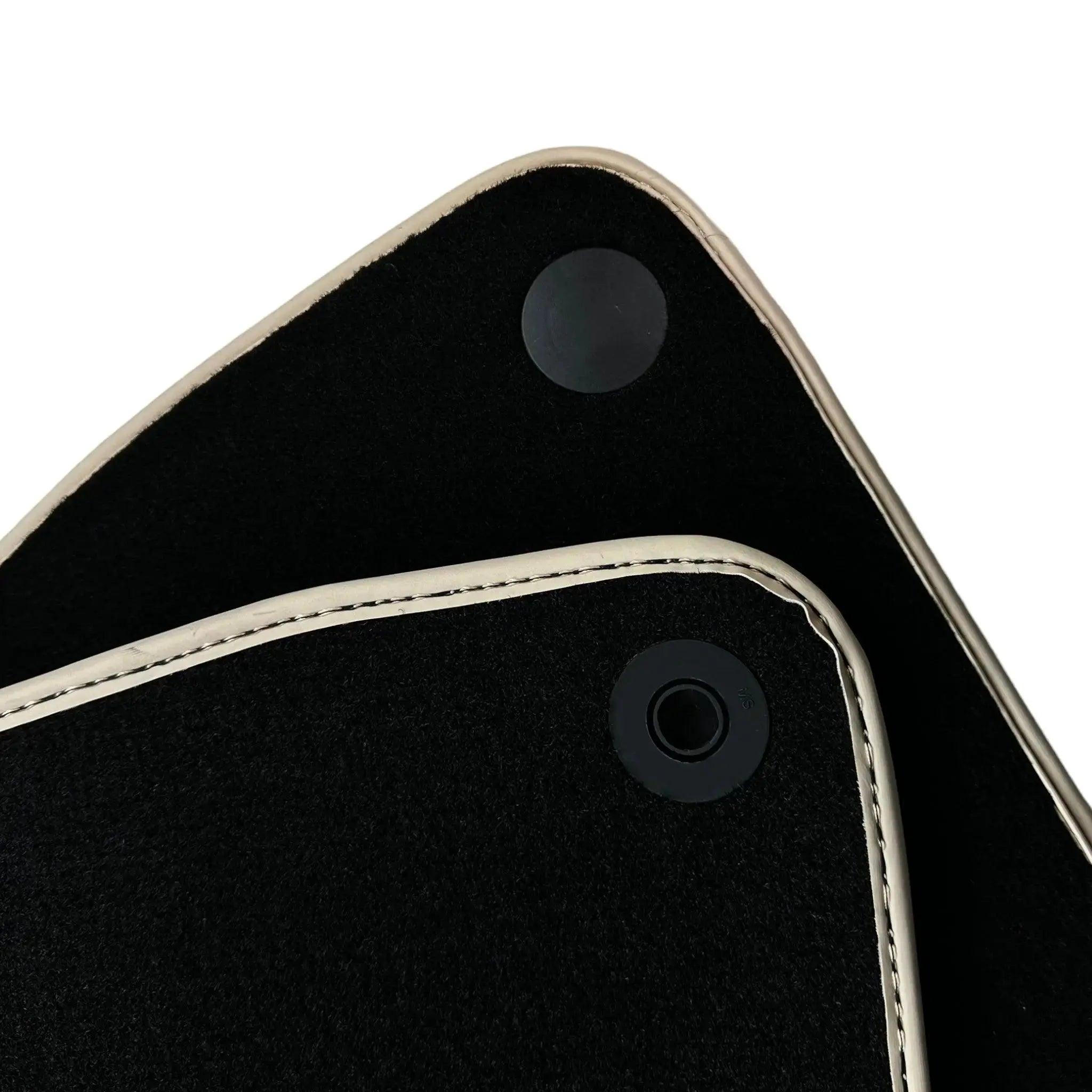 Black Floor Mats For Mercedes-Benz SLK-Class R170 (2000-2004) Beige Trim - AutoWin