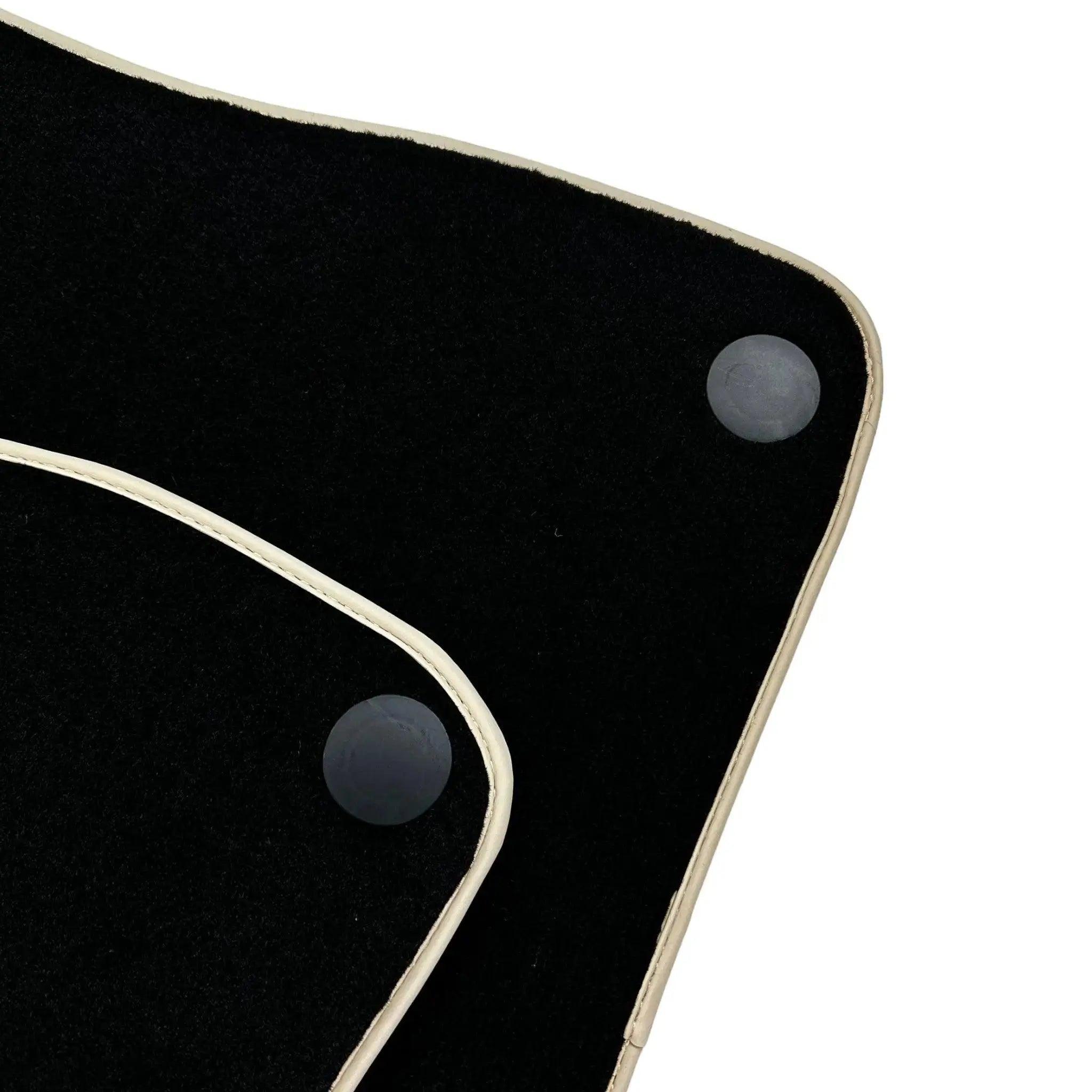 Black Floor Mats For Mercedes-Benz SLK-Class R170 (2000-2004) Beige Trim - AutoWin