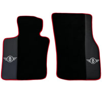 Black Floor Mats for Mini Clubman F54 (2015-2019) With Leather | Red Trim - AutoWin