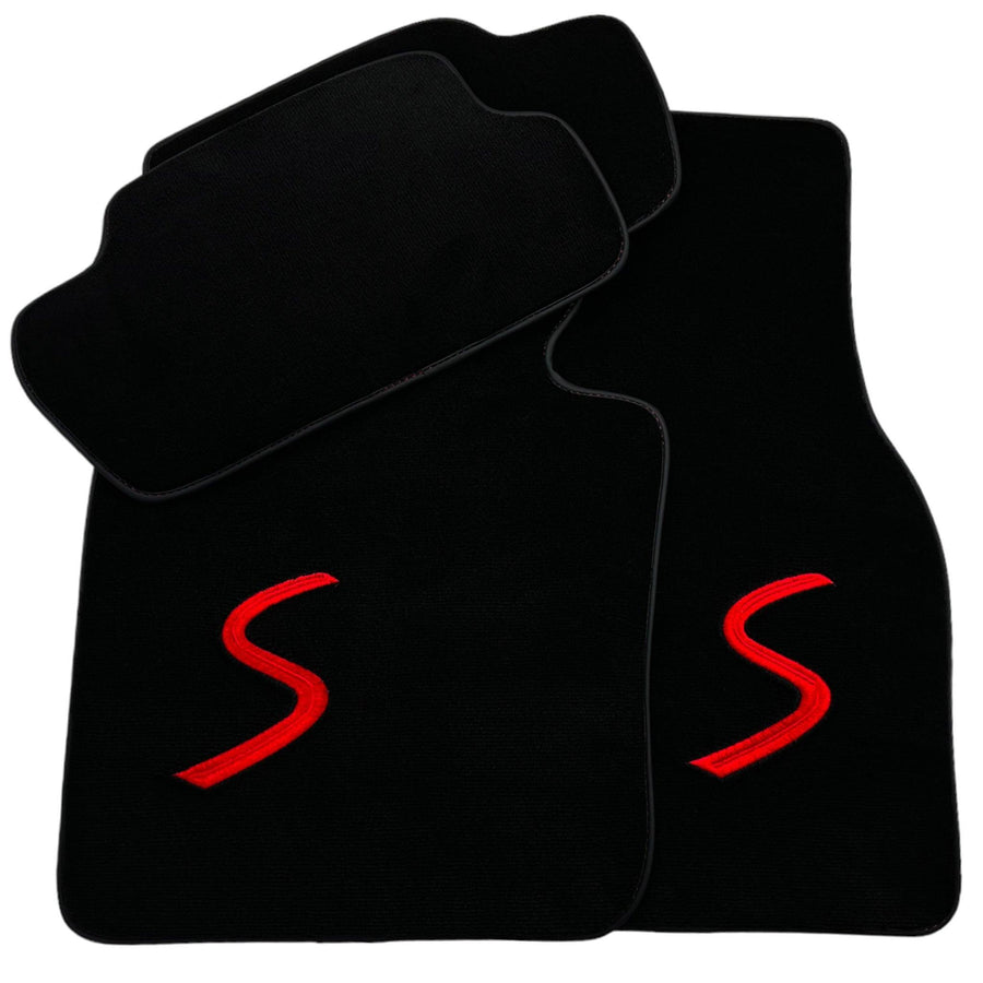 Black Floor Mats for Mini Cooper / One Electric (2020-2023) - AutoWin