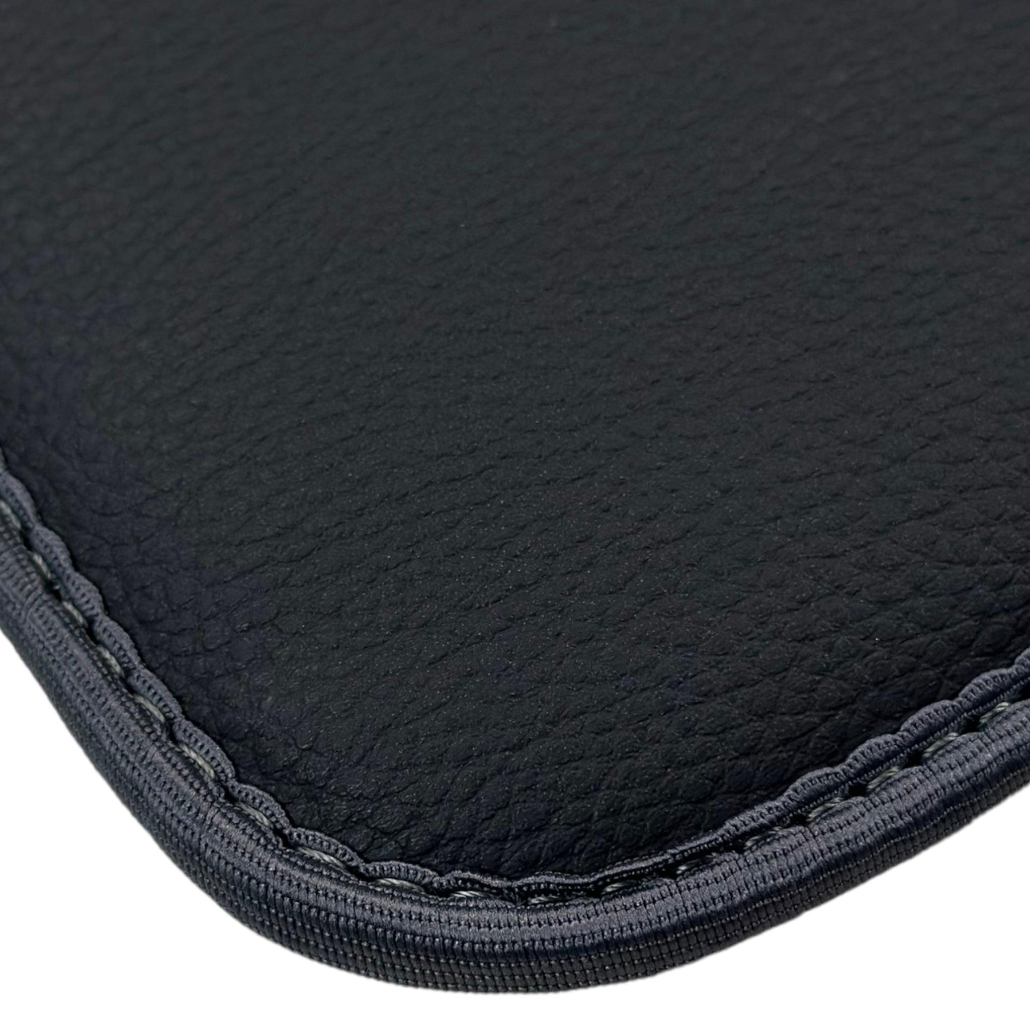 Black Floor Mats for Mini Cooper / One R53 (2001-2007) Cooper S with Leather | Gray Trim - AutoWin