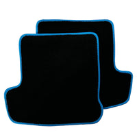 Black Floor Mats for Porsche 911 - 992 (2019-2024) with Blue Trim - AutoWin