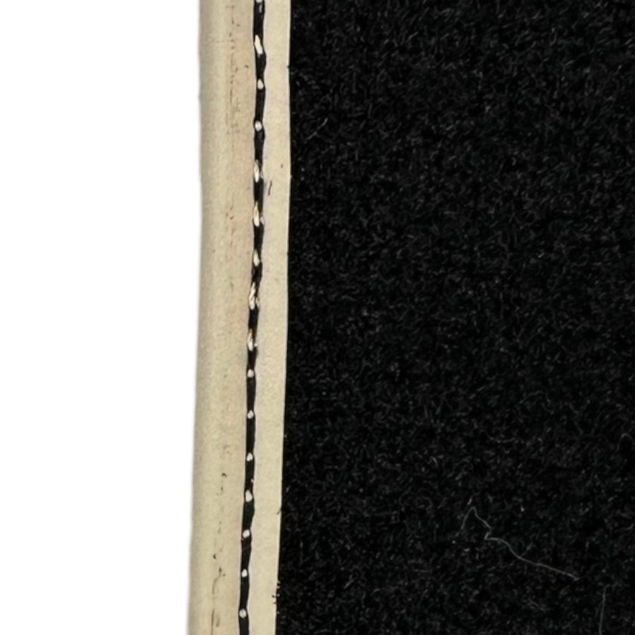 Black Floor Mats for Porsche Cayenne (2018-2023) | Beige Trim - AutoWin