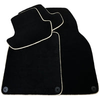 Black Floor Mats for Porsche Cayenne (2018-2023) | Beige Trim - AutoWin