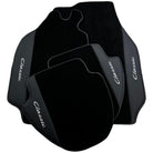 Black Floor Mats for Porsche Classic 911 (1963-1989) with Leather - AutoWin