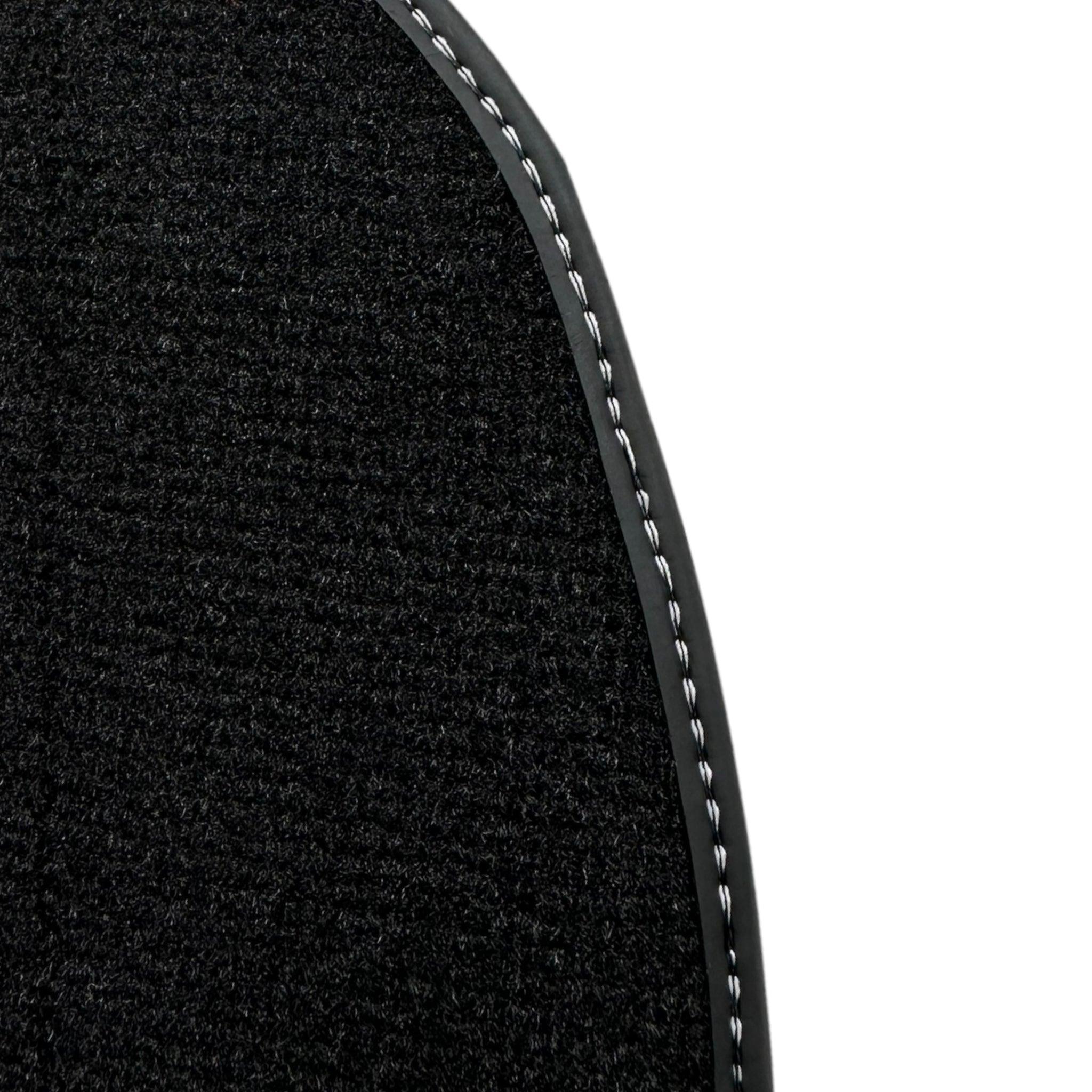Black Floor Mats for Porsche Classic 911 (1963-1989) with Leather - AutoWin