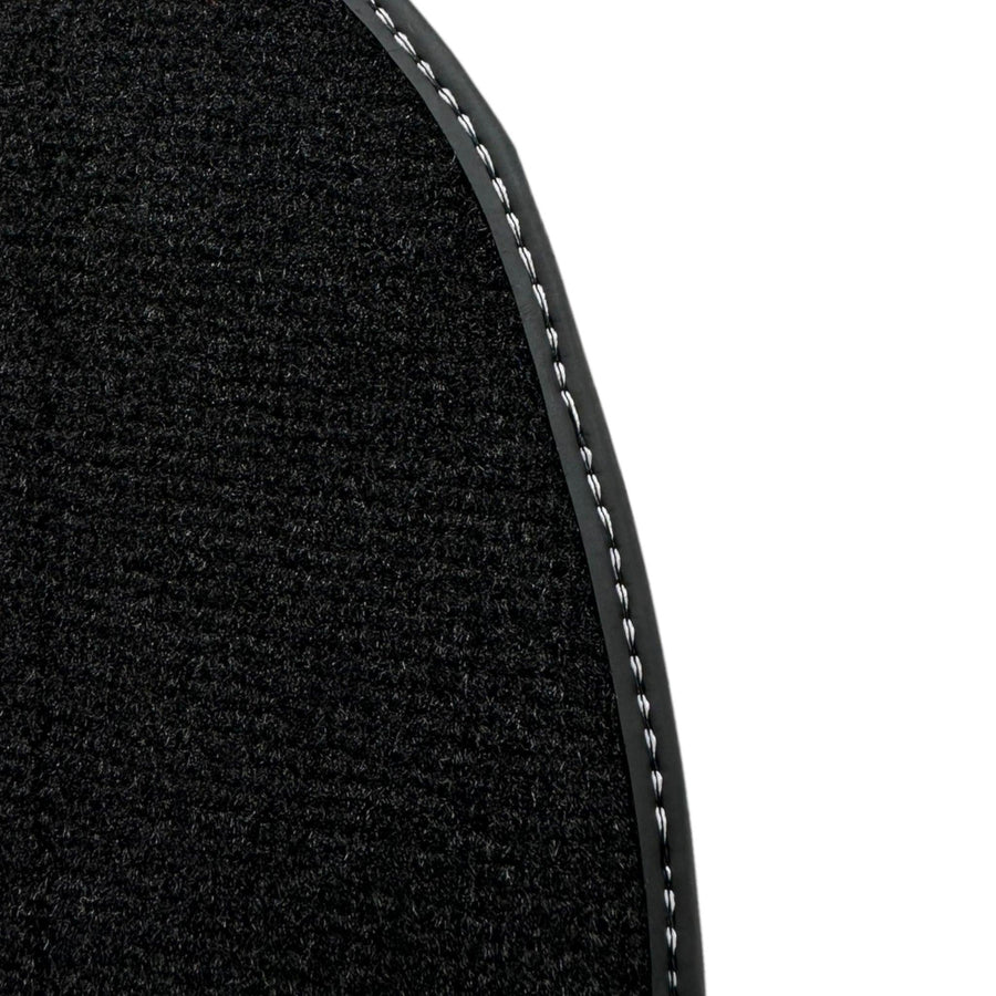 Black Floor Mats for Porsche Classic 911 (1963-1989) with Leather - AutoWin