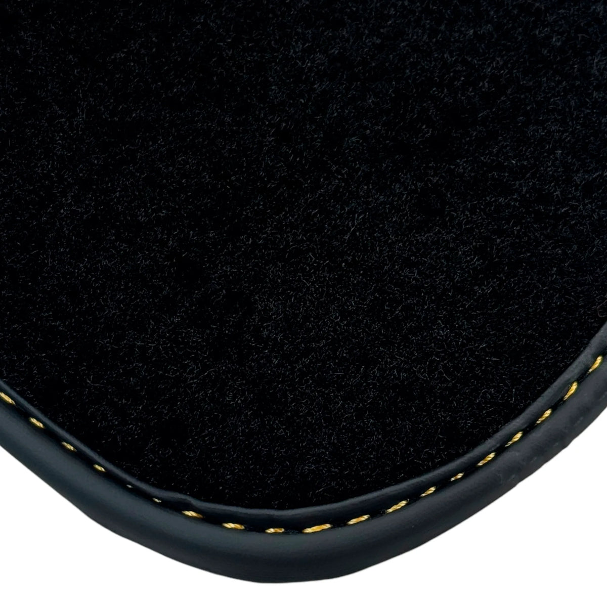 Black Floor Mats for Rolls Royce Black Badge Ghost Series II (2021-2024) with Orange Alcantara