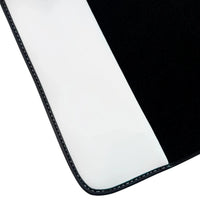 Black Floor Mats for Rolls Royce Cullinan (2018-2025) with White Leather