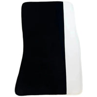Black Floor Mats for Rolls Royce Cullinan 2018-2025 with White Leather | White Trim