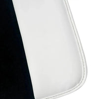 Black Floor Mats for Rolls Royce Phantom VIII 2017-2024 with White Leather | White Trim