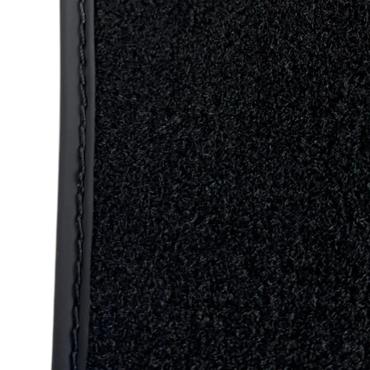 Black Floor Mats for Rolls Royce Shadow (1965-1977) with White Leather