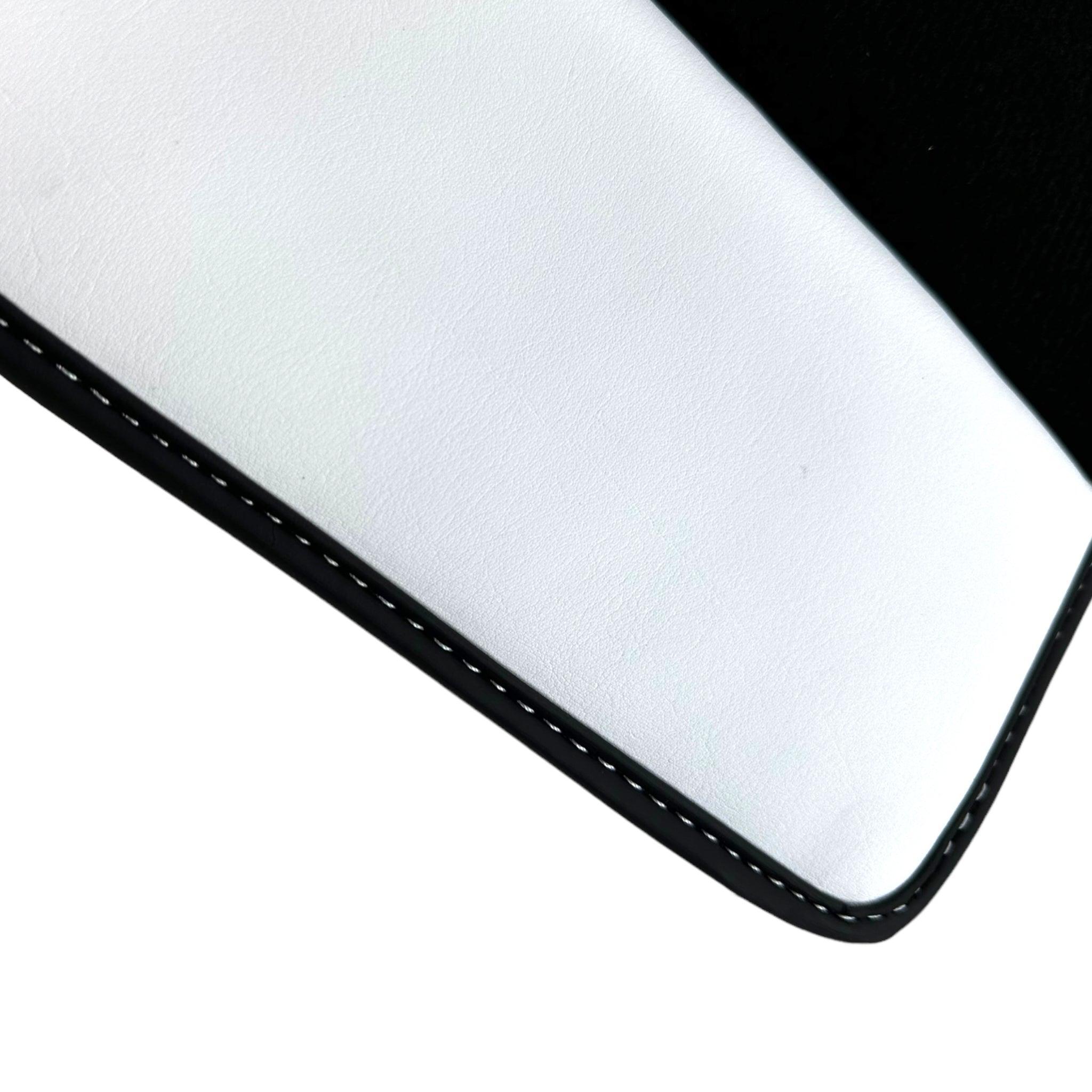 Black Floor Mats For Rolls Royce Spectre (2023-2024) White Leather - AutoWin