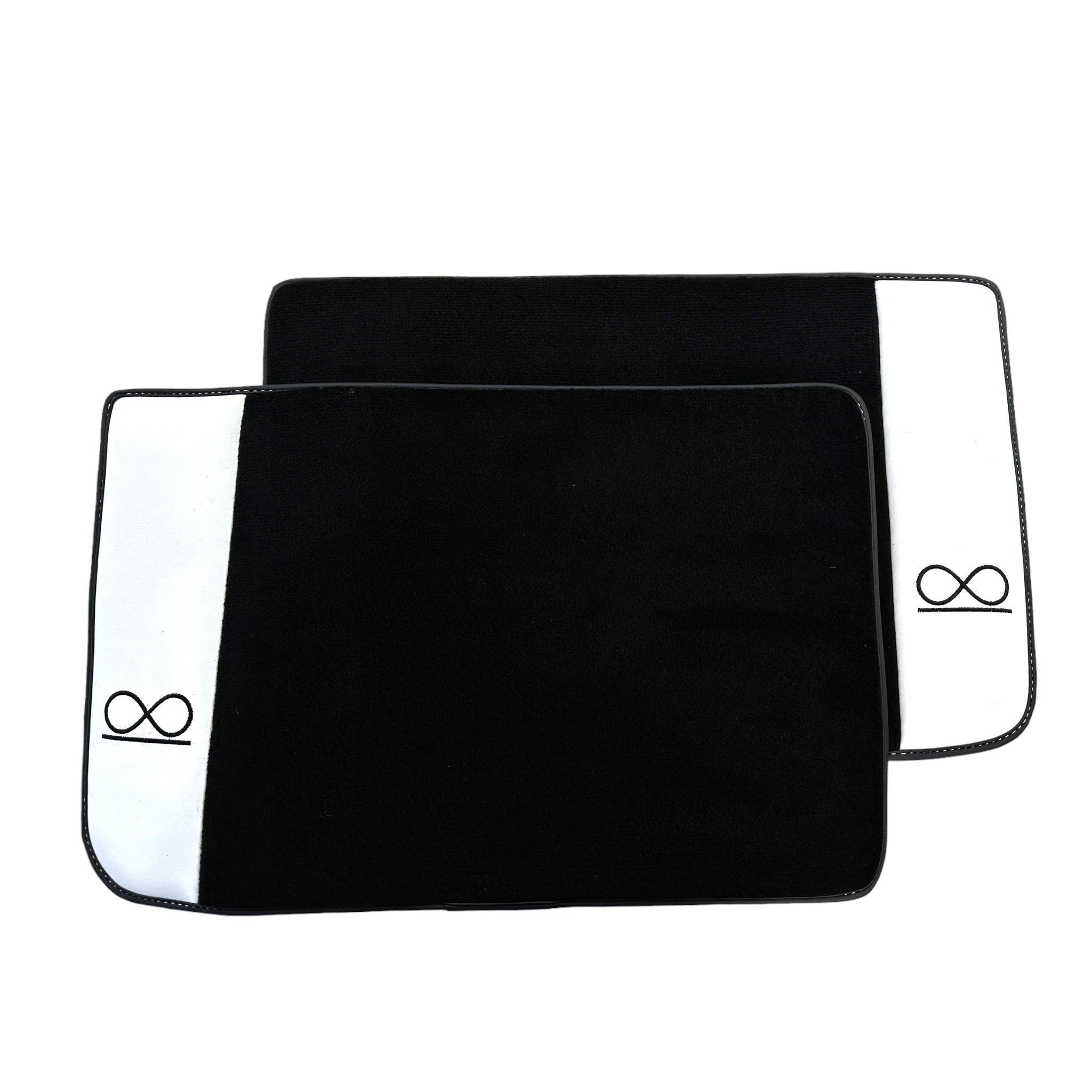 Black Floor Mats For Rolls Royce Spectre (2023-2024) White Leather - AutoWin
