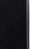 Black Floor Mats for Rolls Royce Spectre 2023-2024 with Gray Leather Borders