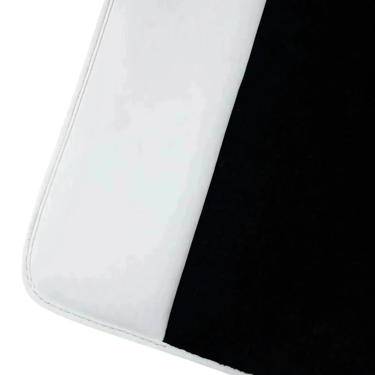Black Floor Mats for Rolls Royce Spectre 2023-2024 with White Leather | White Trim