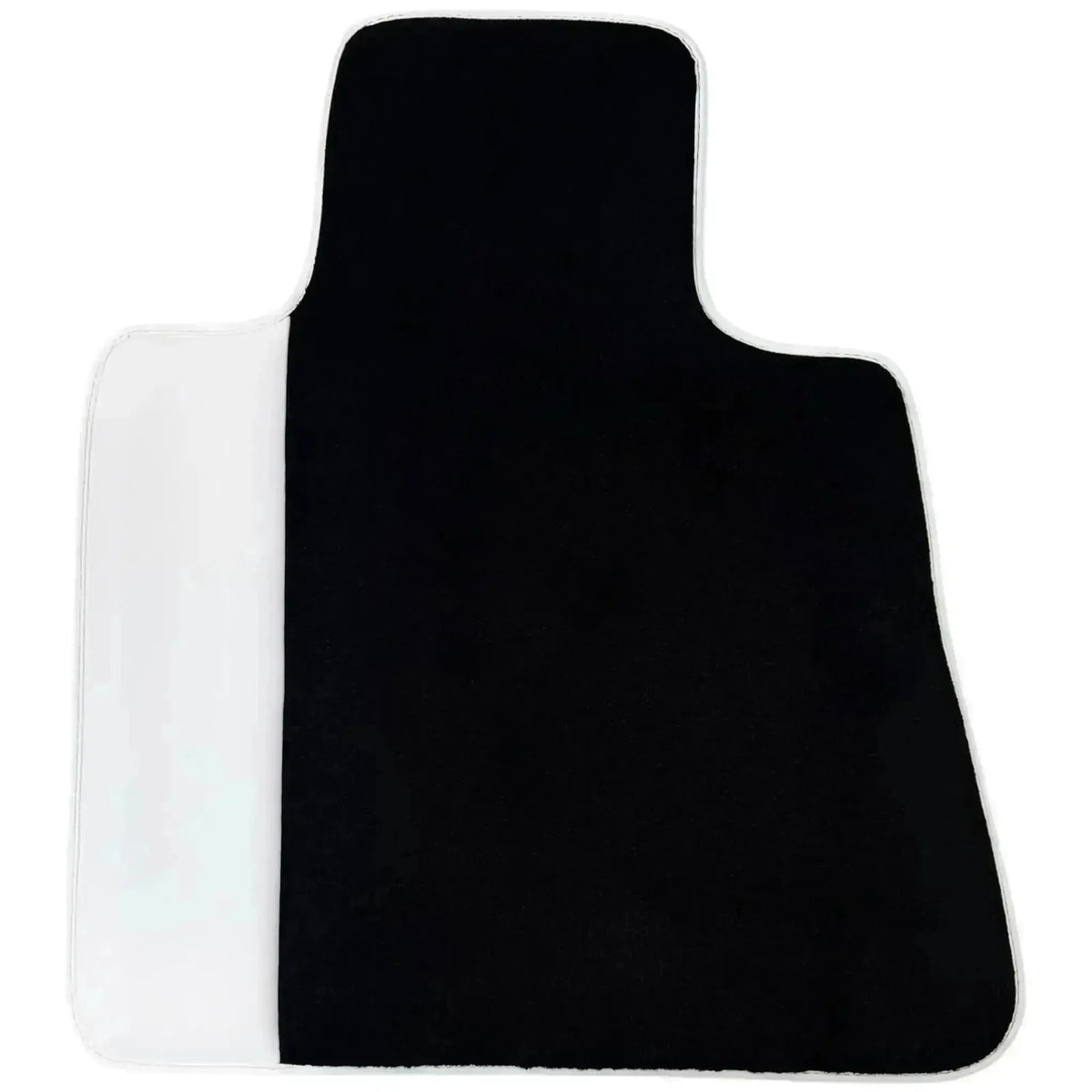 Black Floor Mats for Rolls Royce Spectre 2023-2024 with White Leather | White Trim