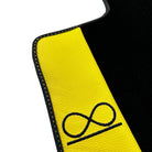 Black Floor Mats For Rolls Royce Spectre (2023-2024) Yellow Leather - AutoWin