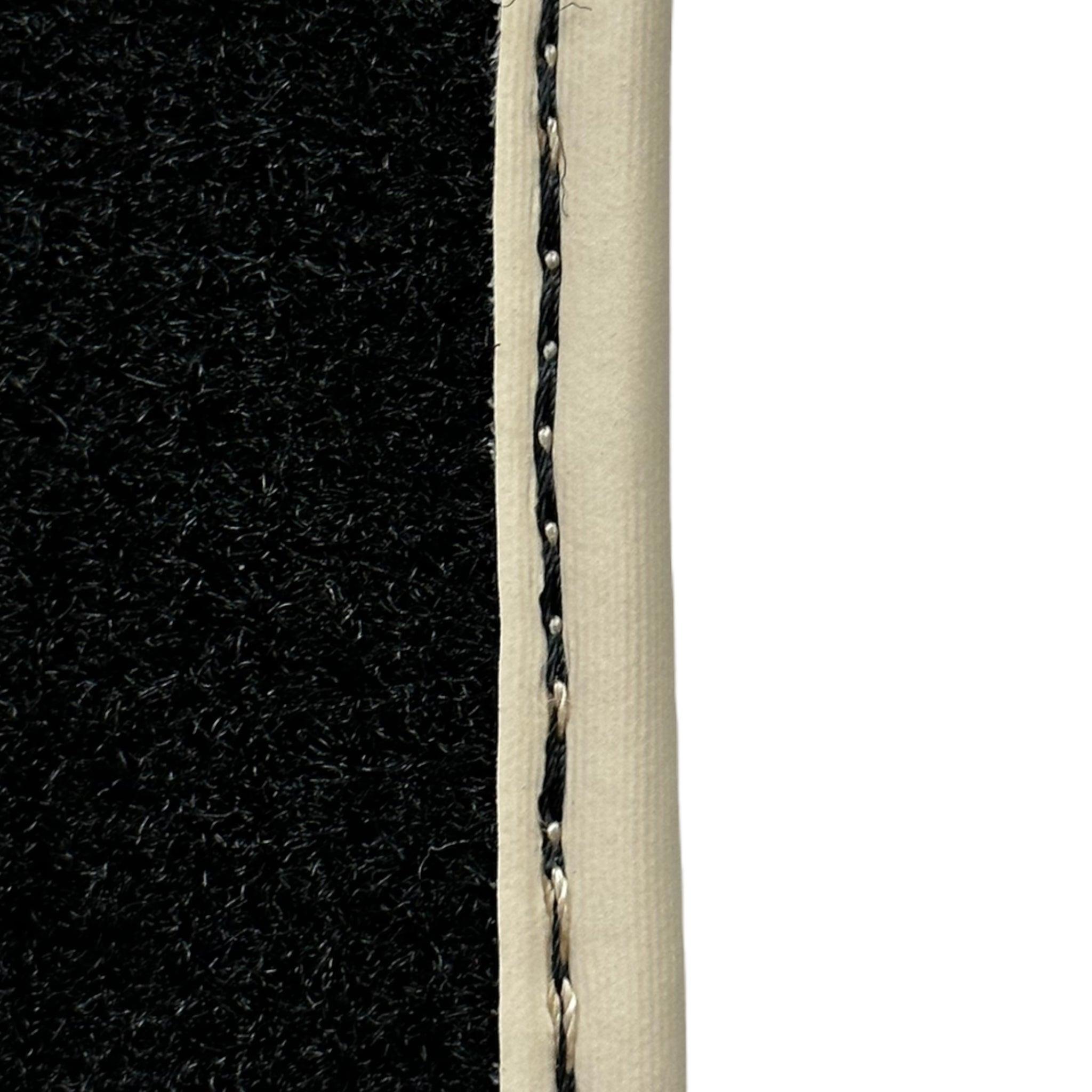 Black Floor Mats for Toyota Camry (2017-2023) Beige Trim - AutoWin