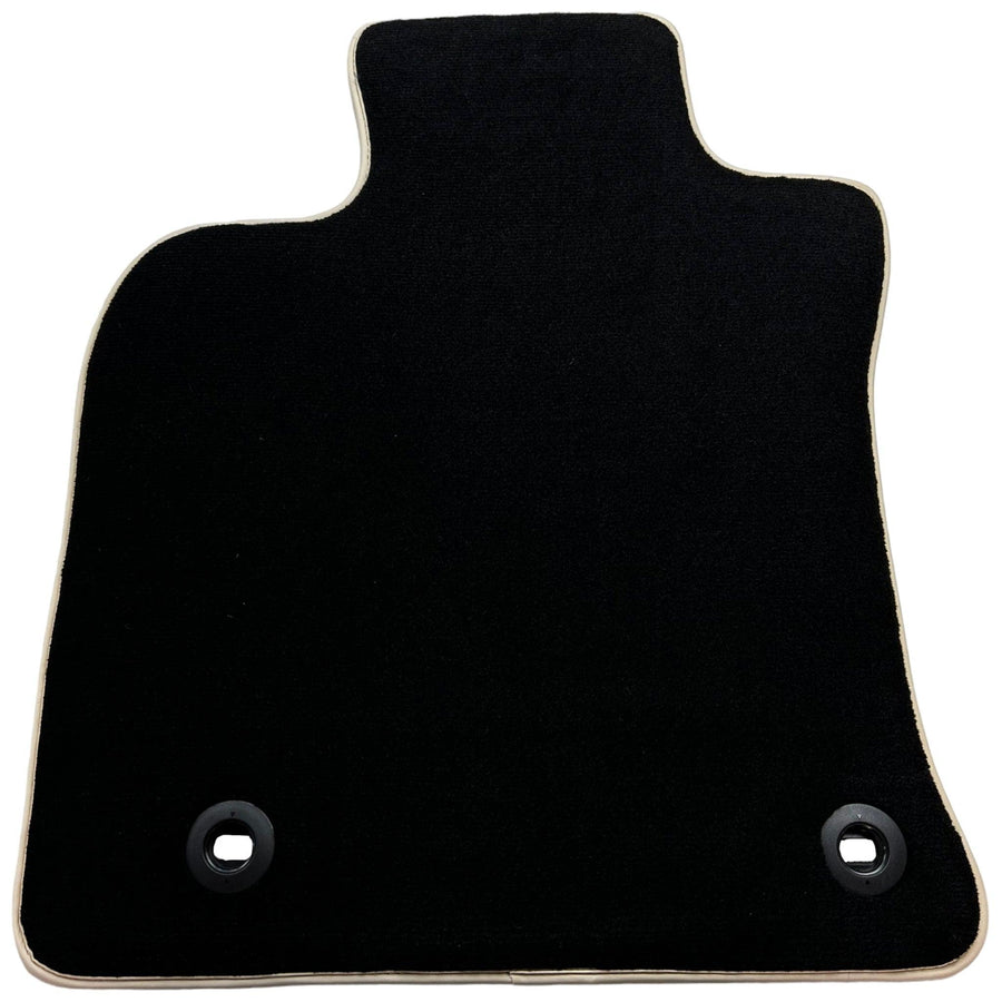 Black Floor Mats for Toyota Camry (2017-2023) Beige Trim - AutoWin