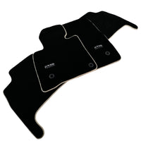 Black Floor Mats For Toyota Land Cruiser 200 (2008-2012) Beige Trim | ER56 Design - AutoWin