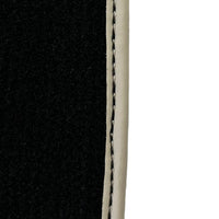 Black Floor Mats For Toyota Land Cruiser 200 (2008-2012) Beige Trim | ER56 Design - AutoWin