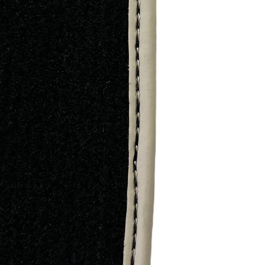 Black Floor Mats For Toyota Land Cruiser 200 (2008-2012) Beige Trim | ER56 Design - AutoWin