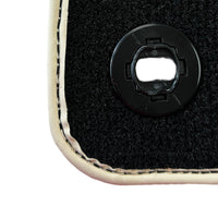 Black Floor Mats For Toyota Land Cruiser 200 (2008-2012) | Beige Trim - AutoWin
